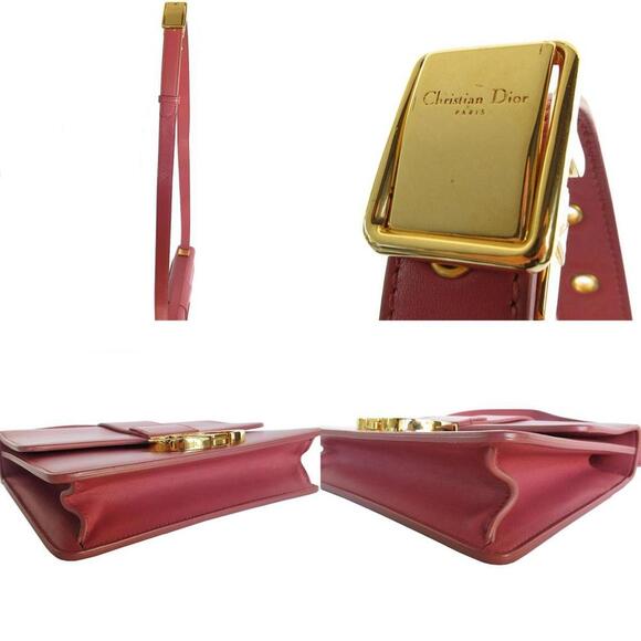 CHRISTIAN DIOR Pink Leather Shoulder Bag - Picture 4 of 5